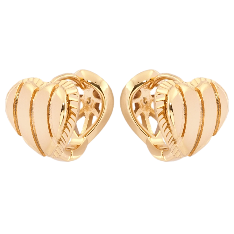 Сережки Xuping Позолота 18K колечка Сердечки фото №1 Сережки Xuping Позолота 18K колечка Сердечки фото №1