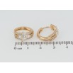 Сережки Xuping Позолота 18K колечка Візерунок з інкрустацією цирконієм фото №2 Сережки Xuping Позолота 18K колечка Візерунок з інкрустацією цирконієм фото №2