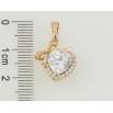 Кулон Xuping Позолота 18K Кристальное сердечко с бантом для цепочки до 5мм фото №2
