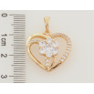 Кулон Xuping Позолота 18K Серце з кришталевою квіточкою для ланцюжка до 5мм фото №2