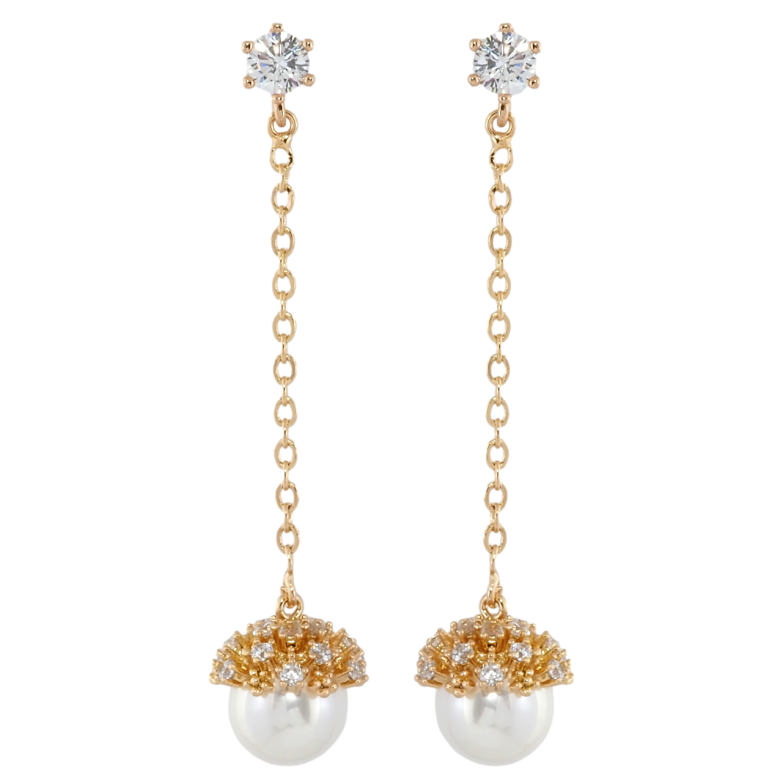 Серьги Xuping Позолота 18K пусеты Жемчужные подвески фото №1