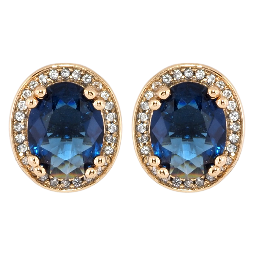 Серьги Xuping Позолота 18K пусеты Фианиты в обрамлении циркония фото №1 Серьги Xuping Позолота 18K пусеты Фианиты в обрамлении циркония фото №1