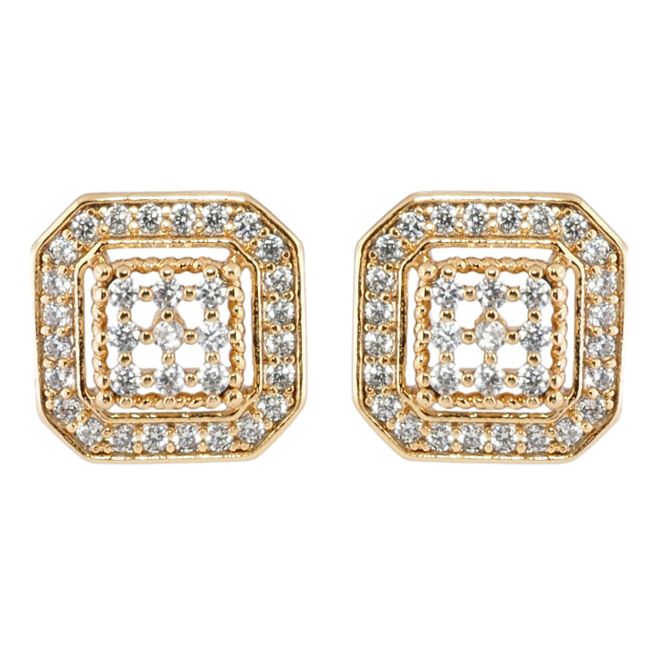 Сережки Xuping Позолота 18K пусети Інкрустація цирконієм фото №3