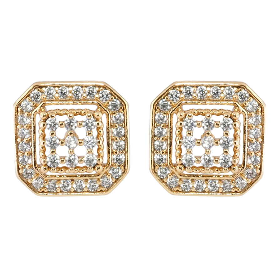 Сережки Xuping Позолота 18K пусети Інкрустація цирконієм фото №1