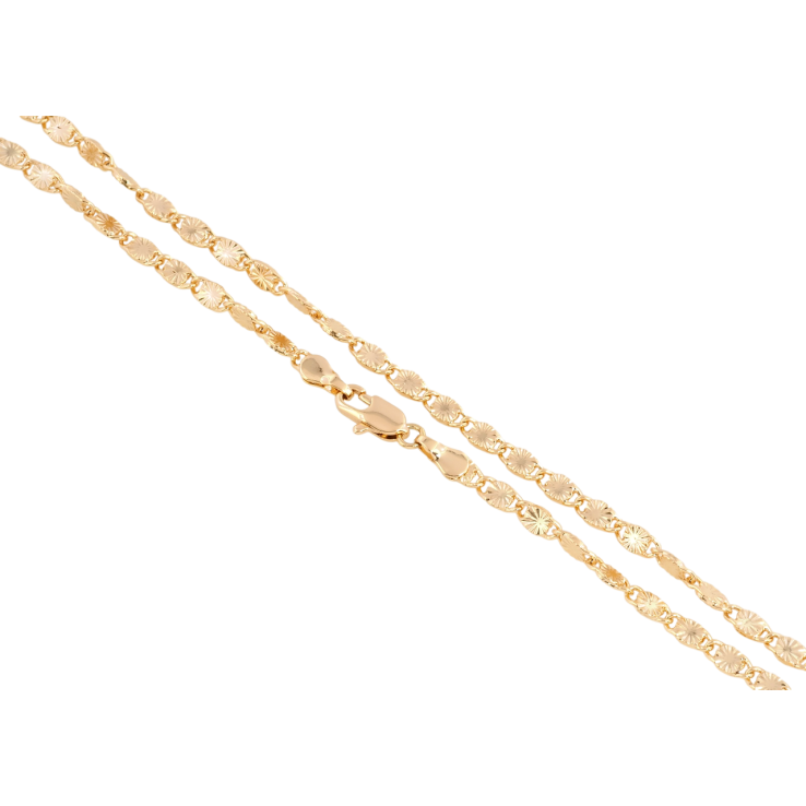 Цепочка Xuping Позолота 18K Плетение Фантазийное перекрученное длина 45см х 3мм фото №11