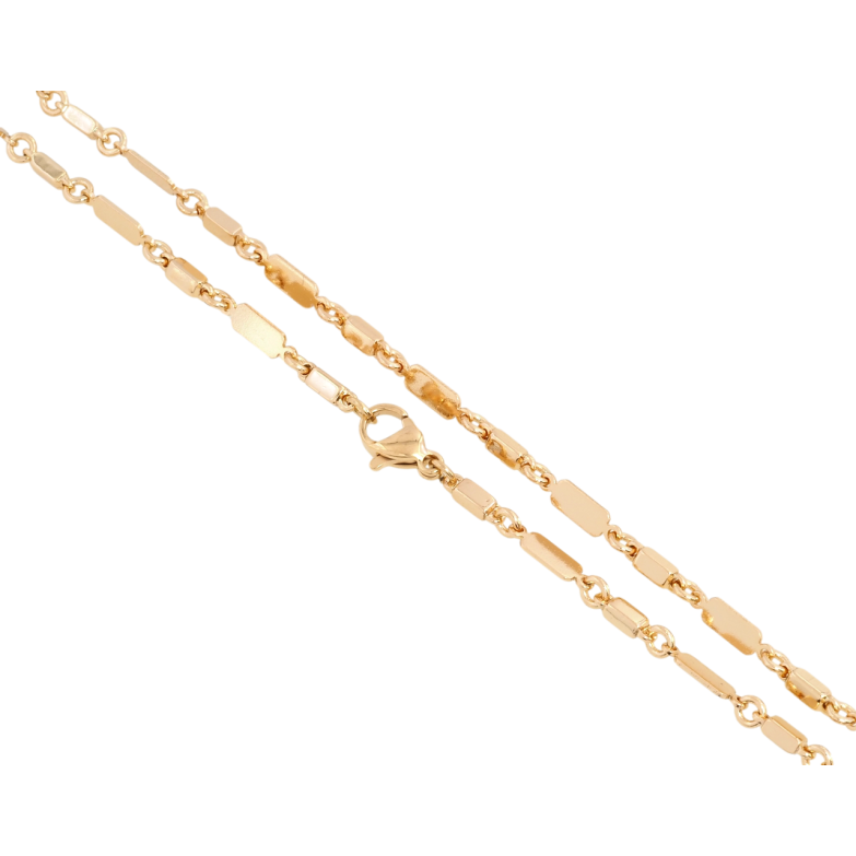 Ланцюжок Xuping Позолота 18K Плетіння Злиток довжина 45см х 2-3мм фото №1