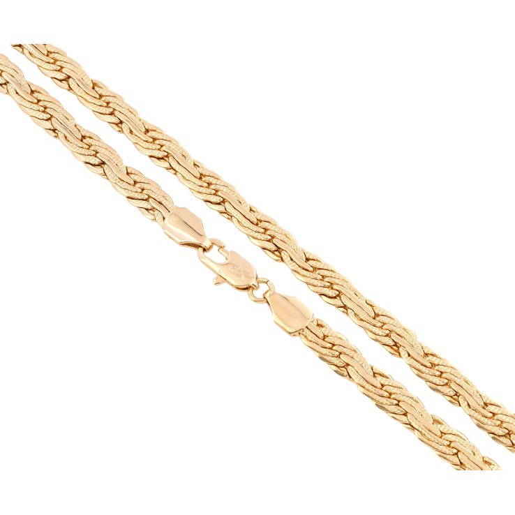 Цепочка Xuping Позолота 18K Плетение Веревка прокатанная длина 50см х 6мм фото №7 Цепочка Xuping Позолота 18K Плетение Веревка прокатанная длина 50см х 6мм фото №7