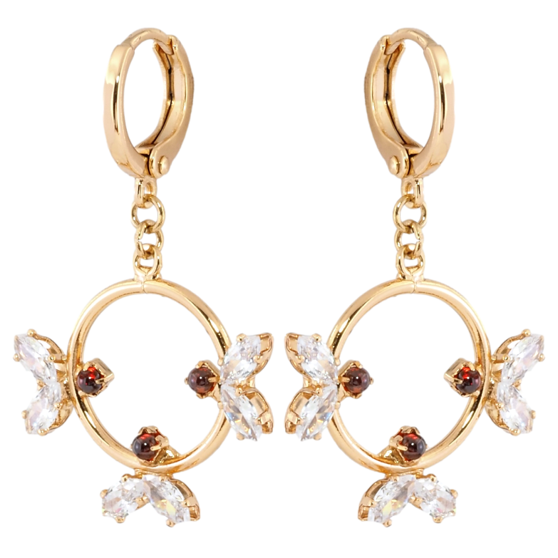 Сережки Xuping Позолота 18K підвіски на колечках Декоративні підвіски фото №1