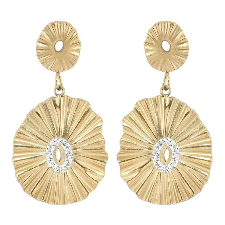 Сережки Xuping TTM Stainless Steel колір 14K пусети Декоративні підвіски фото №13