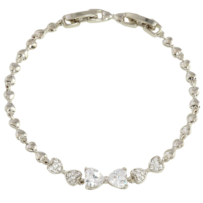 Браслет Xuping Родій Банти з цирконієм довжина з дод. замком 16,18см х 3мм фото №1