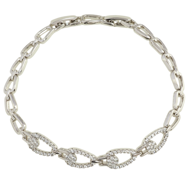 Браслет Xuping Родій Декоративний візерунок з цирконієм довжина з дод. замком 17,19см х 6мм фото №18 Браслет Xuping Родій Декоративний візерунок з цирконієм довжина з дод. замком 17,19см х 6мм фото №18