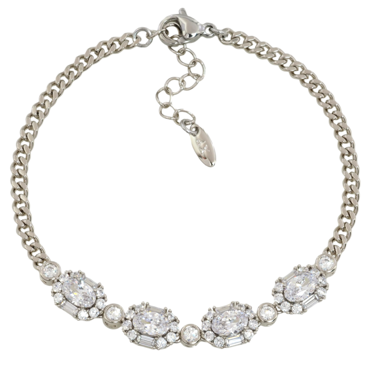 Браслет Xuping Родий Цепочка с кристальной вставкой размер с доп.цепочкой 17-20см х 3мм фото №15 Браслет Xuping Родий Цепочка с кристальной вставкой размер с доп.цепочкой 17-20см х 3мм фото №15