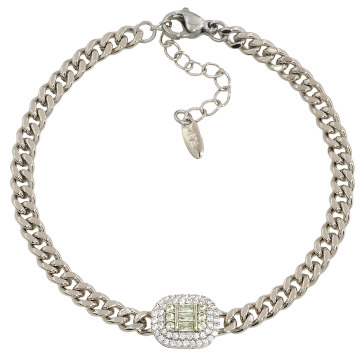 Браслет Xuping Родий Цепочка с кристальной вставкой размер с доп.цепочкой 17-20см х 4мм фото №14 Браслет Xuping Родий Цепочка с кристальной вставкой размер с доп.цепочкой 17-20см х 4мм фото №14