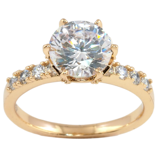 Кольцо Xuping Позолота 18K Фианит на дорожке циркония фото №1 Кольцо Xuping Позолота 18K Фианит на дорожке циркония фото №1