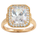 Кольцо Xuping Позолота 18K Фианит в обрамлении циркония фото №1