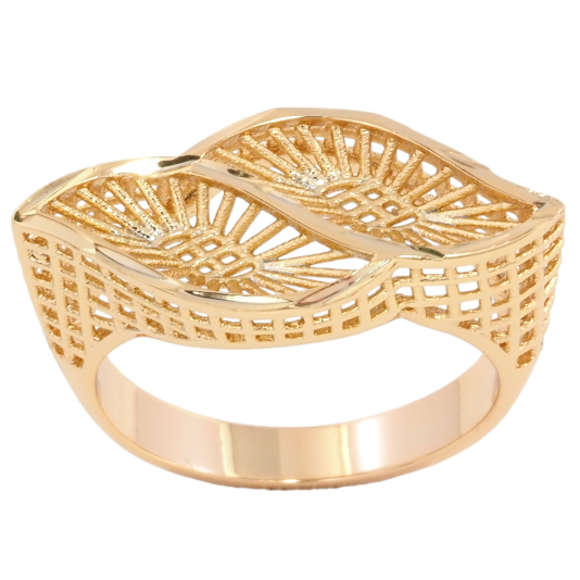 Кольцо Xuping Позолота 18K Декоративный резной узор фото №1 Кольцо Xuping Позолота 18K Декоративный резной узор фото №1