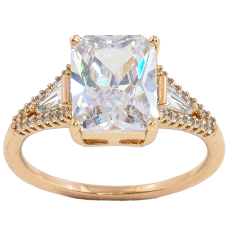 Каблучка Xuping Позолота 18K Гранований фіаніт фото №16 Каблучка Xuping Позолота 18K Гранований фіаніт фото №16