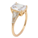 Кольцо Xuping Позолота 18K Граненный фианит фото №2 Кольцо Xuping Позолота 18K Граненный фианит фото №2