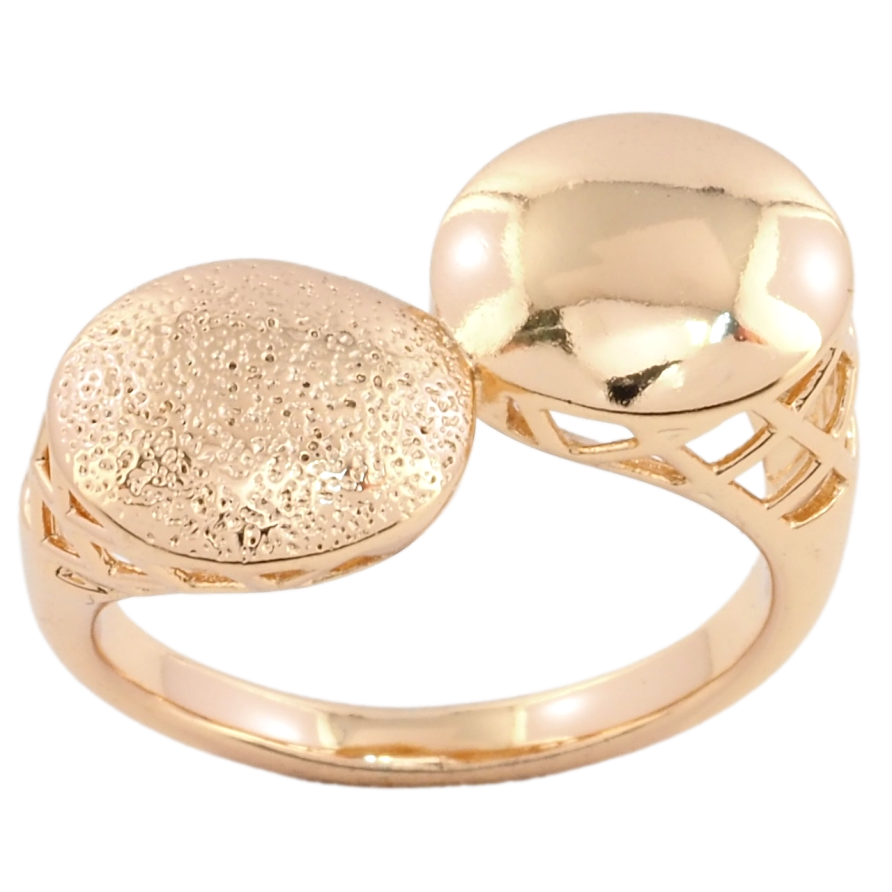 Кольцо Xuping Позолота 18K Два овала фото №1 Кольцо Xuping Позолота 18K Два овала фото №1