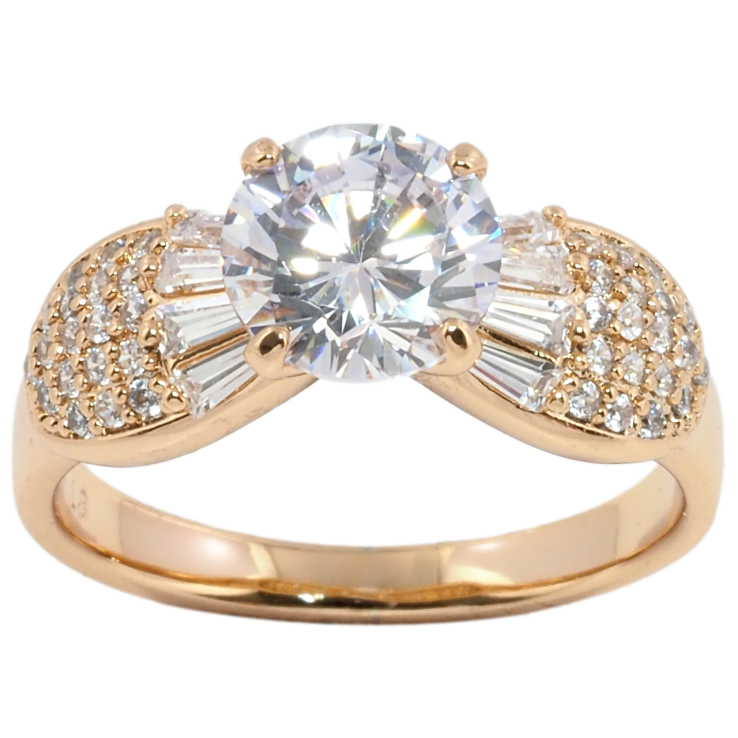 Каблучка Xuping Позолота 18K Фіаніт з пелюстками з цирконію фото №9 Каблучка Xuping Позолота 18K Фіаніт з пелюстками з цирконію фото №9