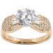 Кольцо Xuping Позолота 18K Фианит с лепестками из циркония фото №1