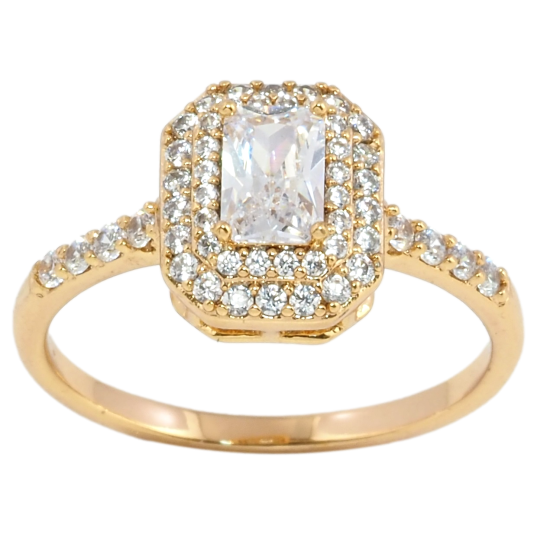 Кольцо Xuping Позолота 18K Инкрустация цирконием фото №1 Кольцо Xuping Позолота 18K Инкрустация цирконием фото №1