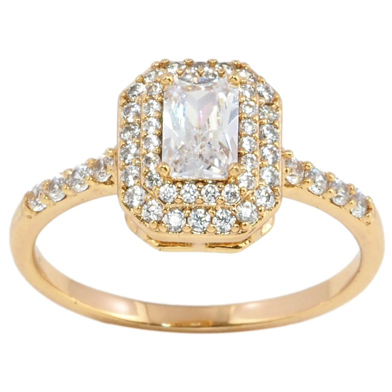 Каблучка Xuping Позолота 18K Інкрустація цирконієм фото №1