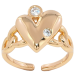 Кольцо Xuping Позолота 18K Сердечко с вставками циркония фото №1