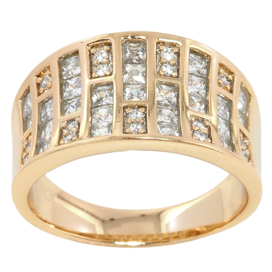 Кольцо Xuping Позолота 18K Инкрустация цирконием фото №1