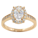 Кольцо Xuping Позолота 18K Фианит в обрамлении циркония фото №1