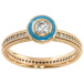 Кольцо Xuping Позолота 18K Голубое колечко с фианитом на дорожке циркония фото №1 Кольцо Xuping Позолота 18K Голубое колечко с фианитом на дорожке циркония фото №1
