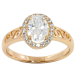 Кольцо Xuping Позолота 18K Фианит в обрамлении циркония фото №1