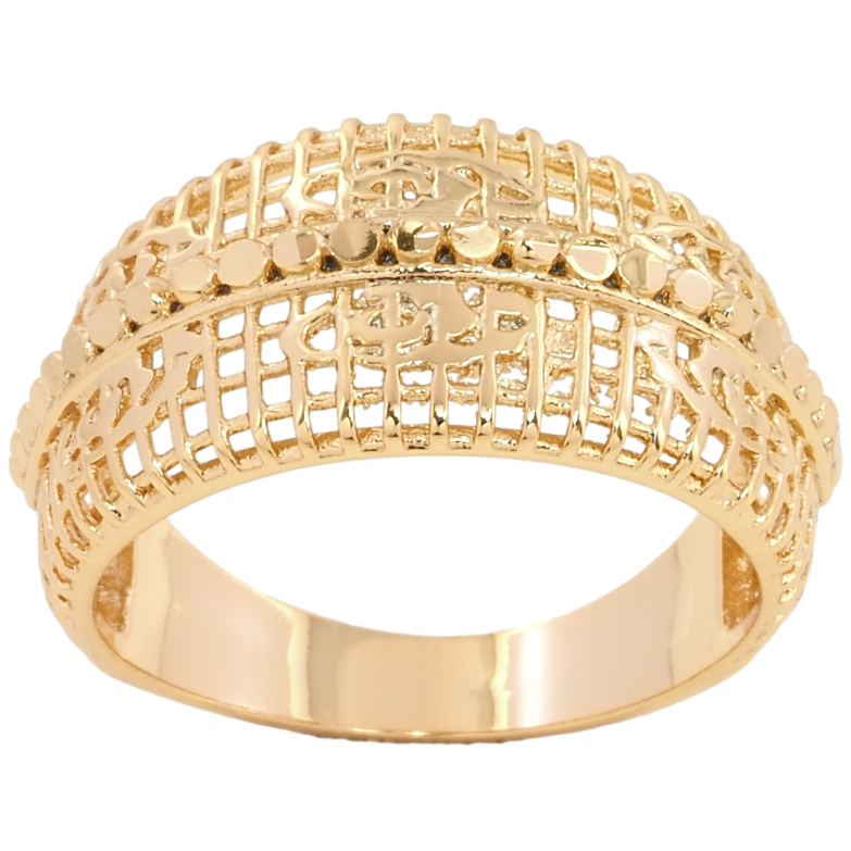 Каблучка Xuping Позолота 18K Декоративний різьблений візерунок фото №1