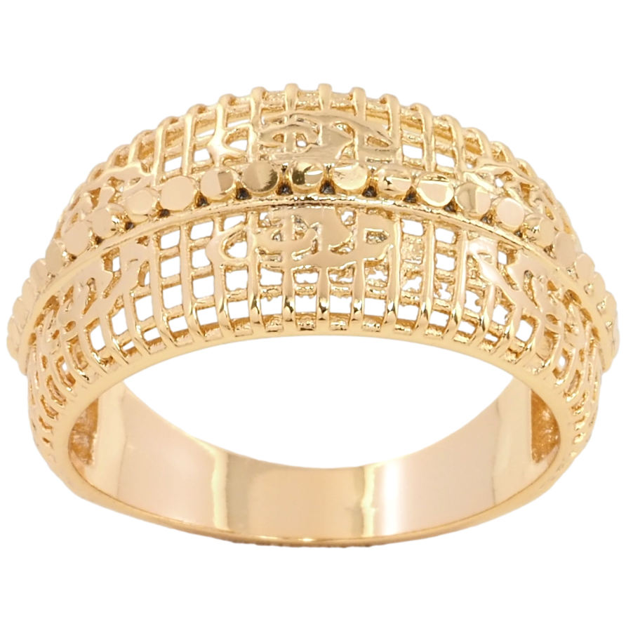 Каблучка Xuping Позолота 18K Декоративний різьблений візерунок фото №1