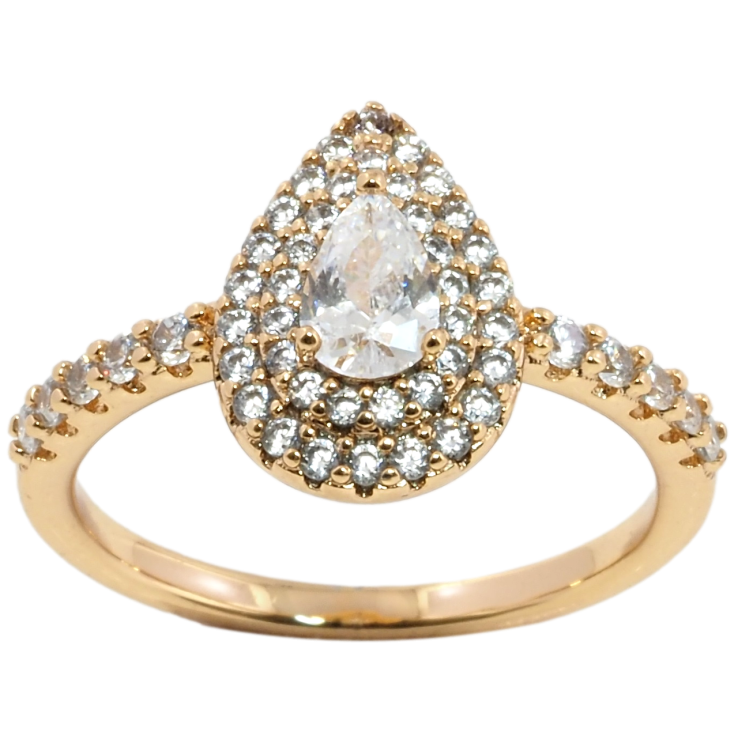 Каблучка Xuping Позолота 18K Крапелька інкрустація цирконієм фото №20 Каблучка Xuping Позолота 18K Крапелька інкрустація цирконієм фото №20