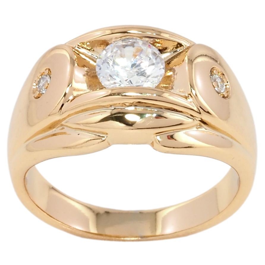 Перстень Xuping Позолота 18K Декоративный узор с фианитом фото №1 Перстень Xuping Позолота 18K Декоративный узор с фианитом фото №1