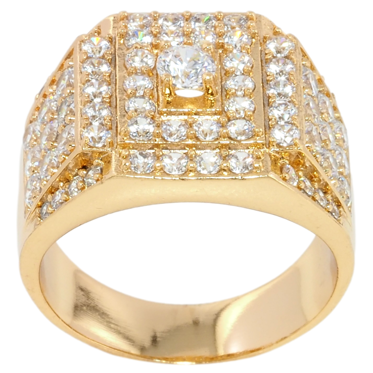 Перстень Xuping Позолота 18K Інкрустація цирконієм фото №3 Перстень Xuping Позолота 18K Інкрустація цирконієм фото №3