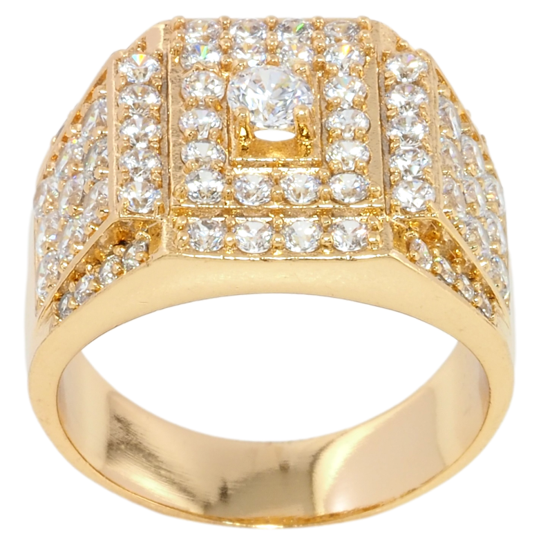 Перстень Xuping Позолота 18K Инкрустация цирконием фото №1