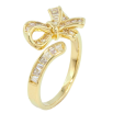 Кольцо Xuping Позолота 14K Бант с цирконием фото №2 Кольцо Xuping Позолота 14K Бант с цирконием фото №2