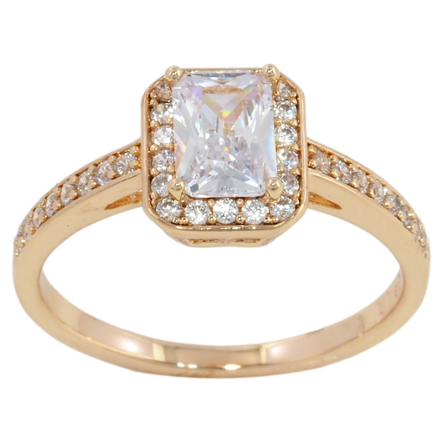 Кольцо Xuping M&L Цвет 18К Кристалл в обрамлении циркония фото №1