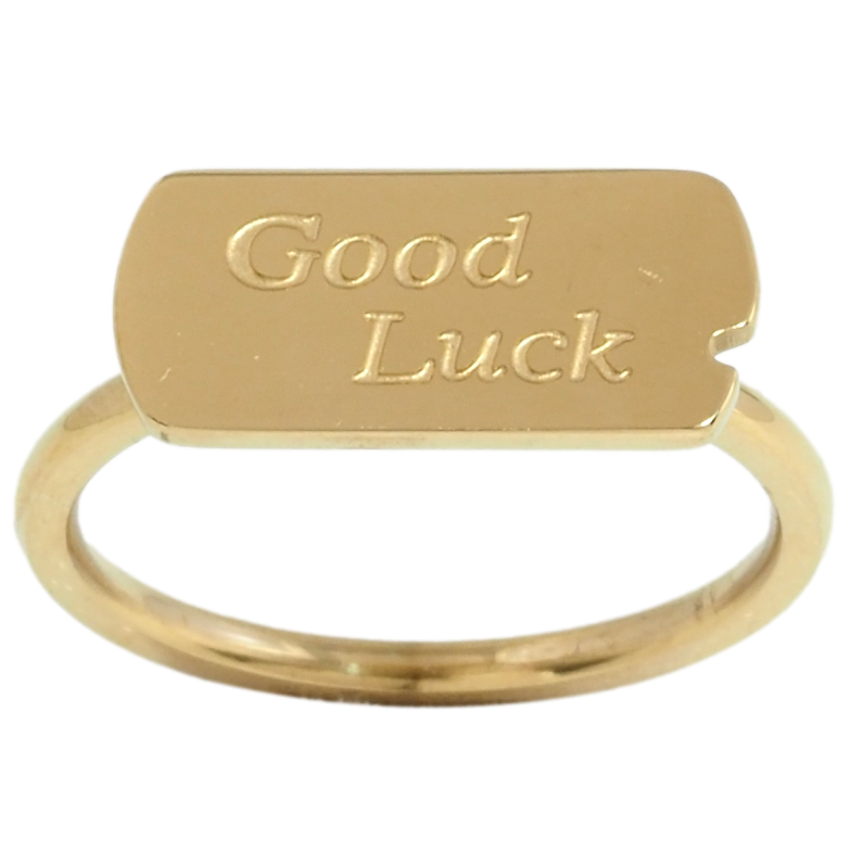 Каблучка Xuping TTM Stainless Steel Колір 14К Good Luck фото №1