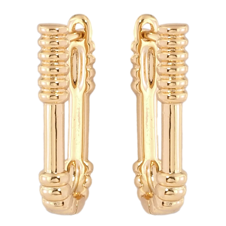 Сережки Xuping Позолота 18K англійський замок Декоративний візерунок фото №1 Сережки Xuping Позолота 18K англійський замок Декоративний візерунок фото №1