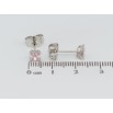 Серьги Xuping Родий пусеты Розовые фианиты 4х4мм фото №2 Серьги Xuping Родий пусеты Розовые фианиты 4х4мм фото №2