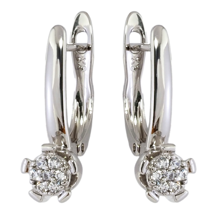 Серьги Xuping Родий английский замок Кристальные цветочки фото №24 Серьги Xuping Родий английский замок Кристальные цветочки фото №24