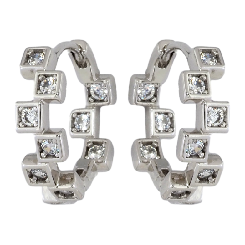 Сережки Xuping Родій колечка Декоративний візерунок з цирконієм фото №1