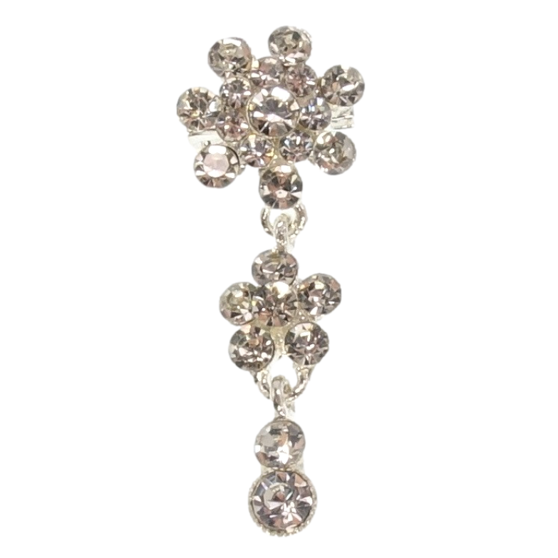 Брошь Кристальные цветочки из страз фото №1