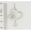 Кулон Xuping Родий Сердечко с бабочкой для цепочки до 5мм фото №2