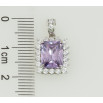 Кулон Xuping Родий Сиреневый фианит в обрамлении циркония для цепочки до 2мм фото №2