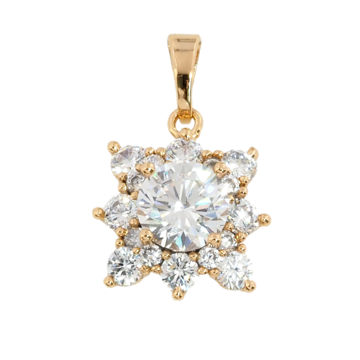 Кулон Xuping Позолота 18K Кришталева зірка для ланцюжка до 5мм фото №19 Кулон Xuping Позолота 18K Кришталева зірка для ланцюжка до 5мм фото №19