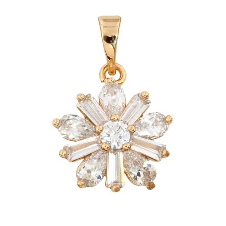 Кулон Xuping Позолота 18K Кришталева квітка для ланцюжка до 5мм фото №20 Кулон Xuping Позолота 18K Кришталева квітка для ланцюжка до 5мм фото №20